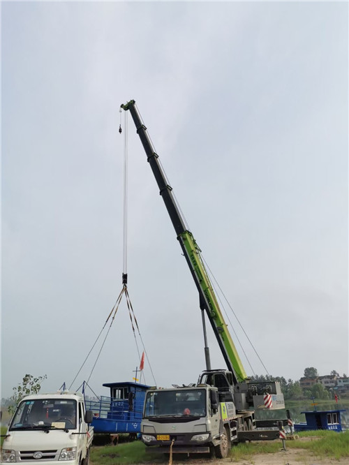 灵武市桥梁建设吊装案例